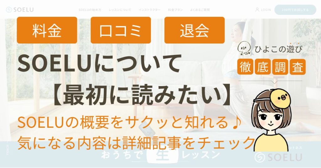 SOELUについて 最初に読みたい内容をギュッとまとめました！