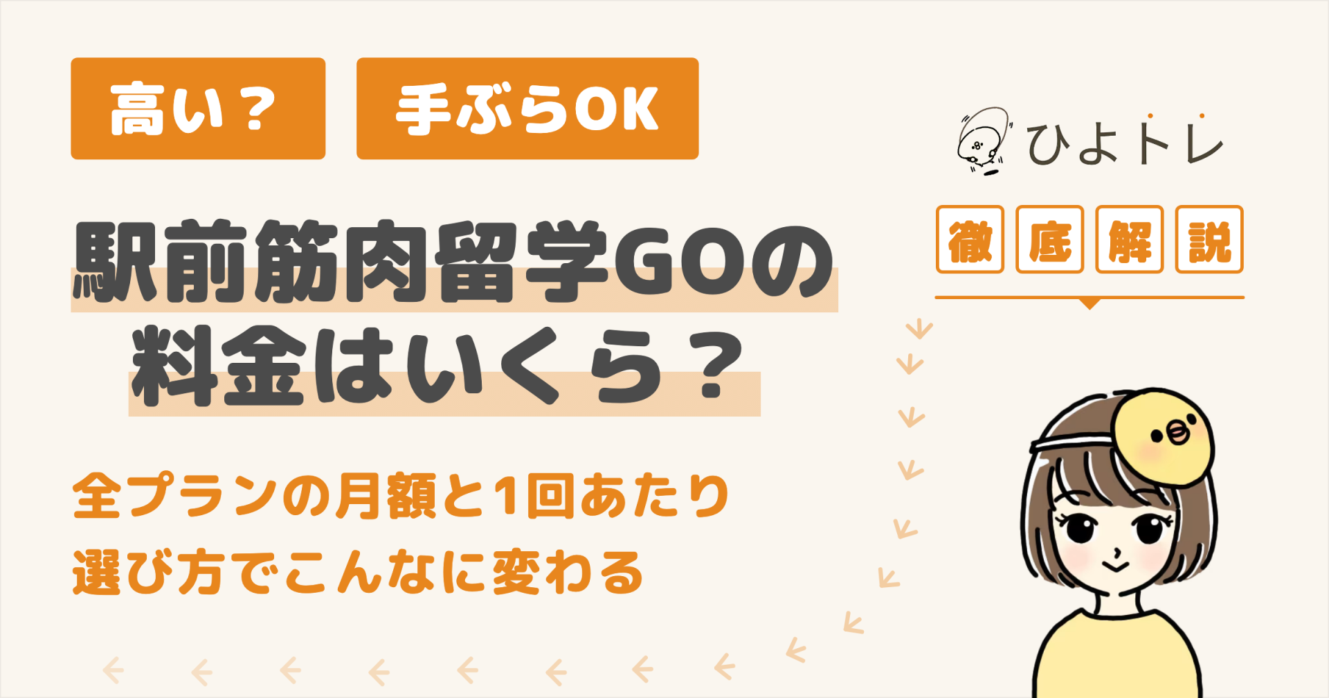 駅前筋肉留学GOの料金